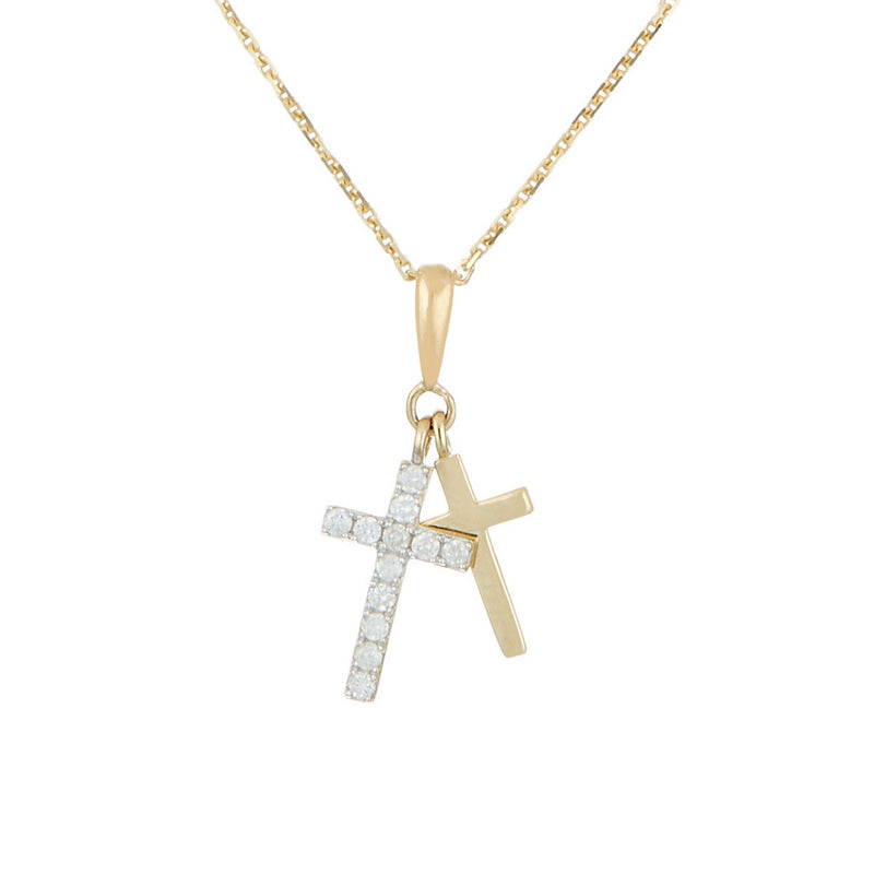 Pendentif "Ma Foi" Diamants 0,1/12 - Or Jaune 375/1000