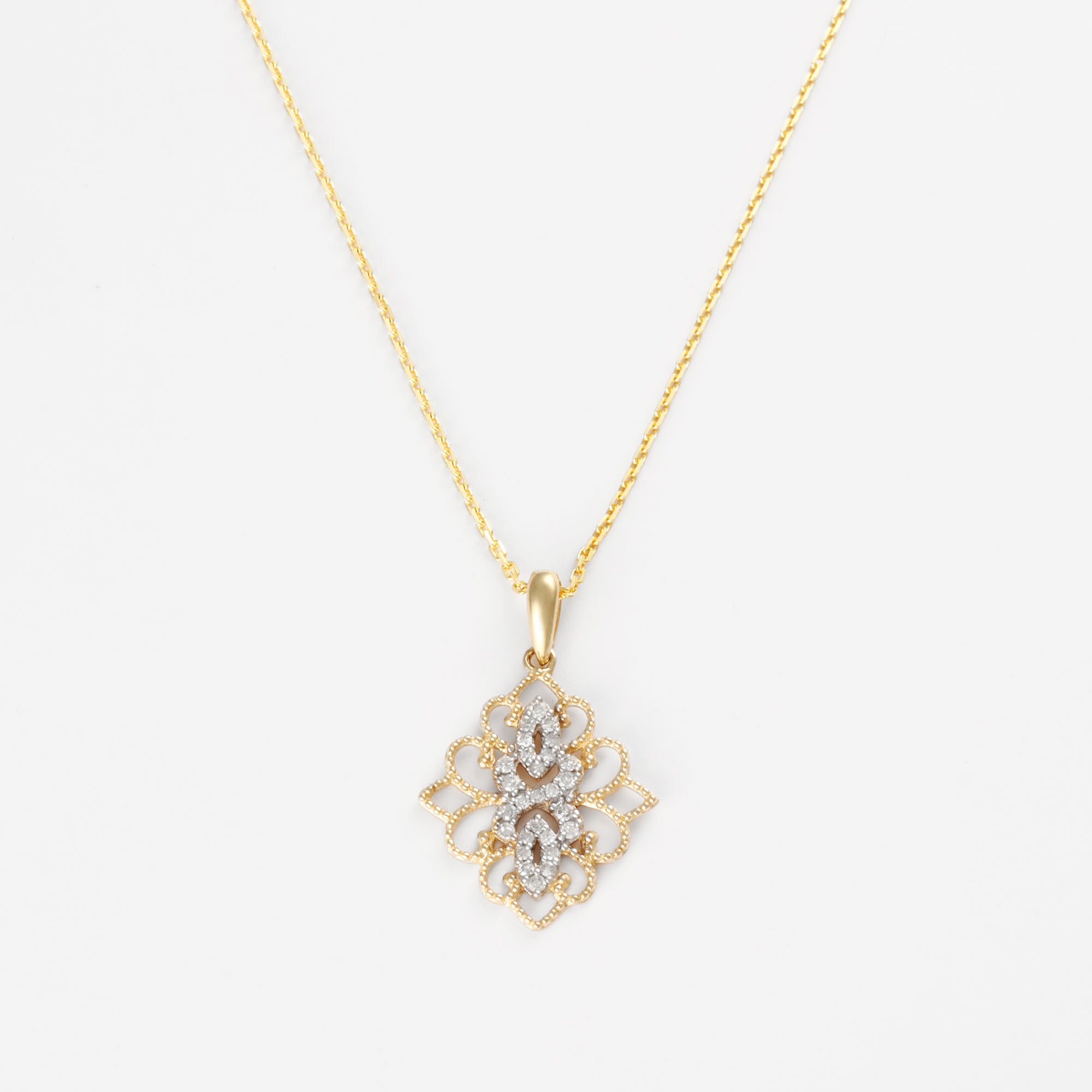 Pendentif "Reflet D'Amour" Diamants 0,117/27 - Or Jaune 375/1000