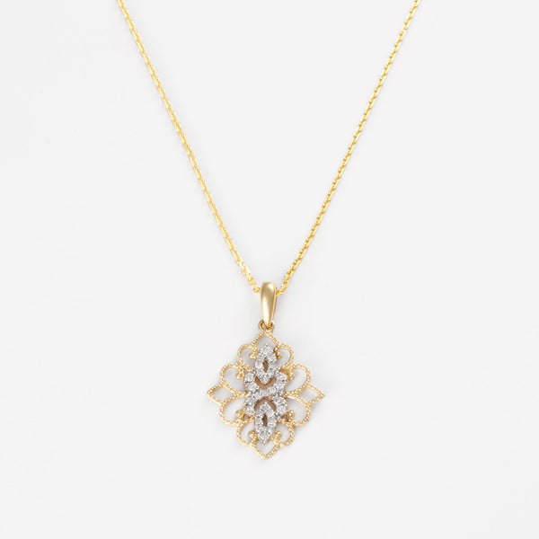 Pendentif "Reflet D'Amour" Diamants 0,117/27 - Or Jaune 375/1000