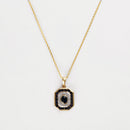 Pendentif "Saphirs Filants" D0,005/2; Sa0,79/19 - Or Jaune 375/1000