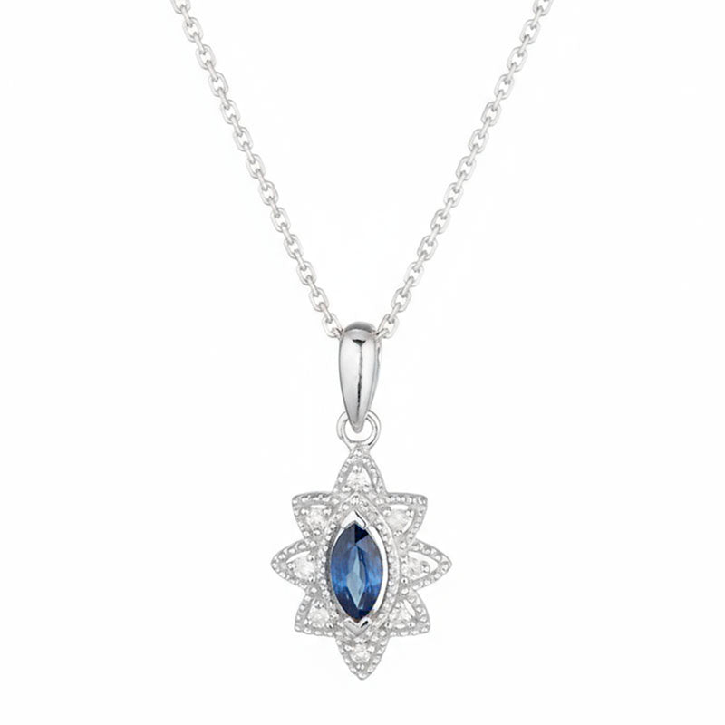 Pendentif "Solona" D 0,044/8  Saphir 0,21/2