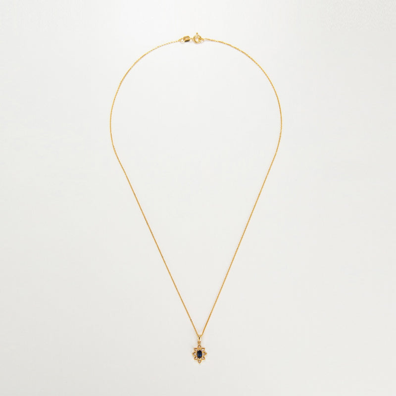 Pendentif "Solona" D 0,044/8 Saphir 0,21/2 - Or Jaune 375/1000