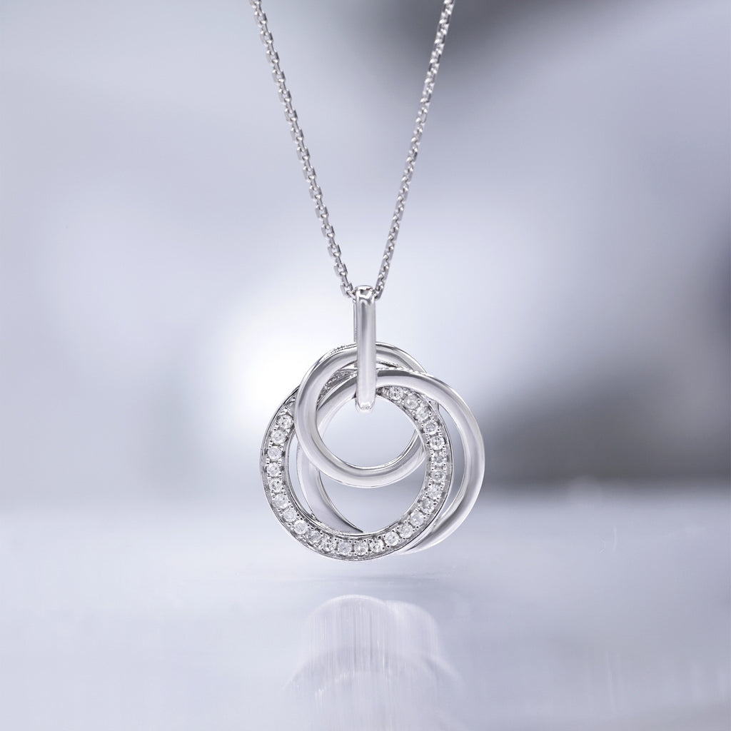 Pendentif "Ceuta" Diamants 0,17/28 - Or Blanc 375/1000