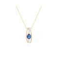 Pendentif "Dumai" D 0,67/10 Saphir 0,045/1 - Or Jaune 375/1000