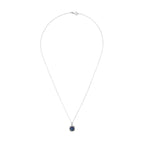 Pendentif "Manado" D 0,036/8 Saphir 0,532/14 - Or Blanc 375/1000