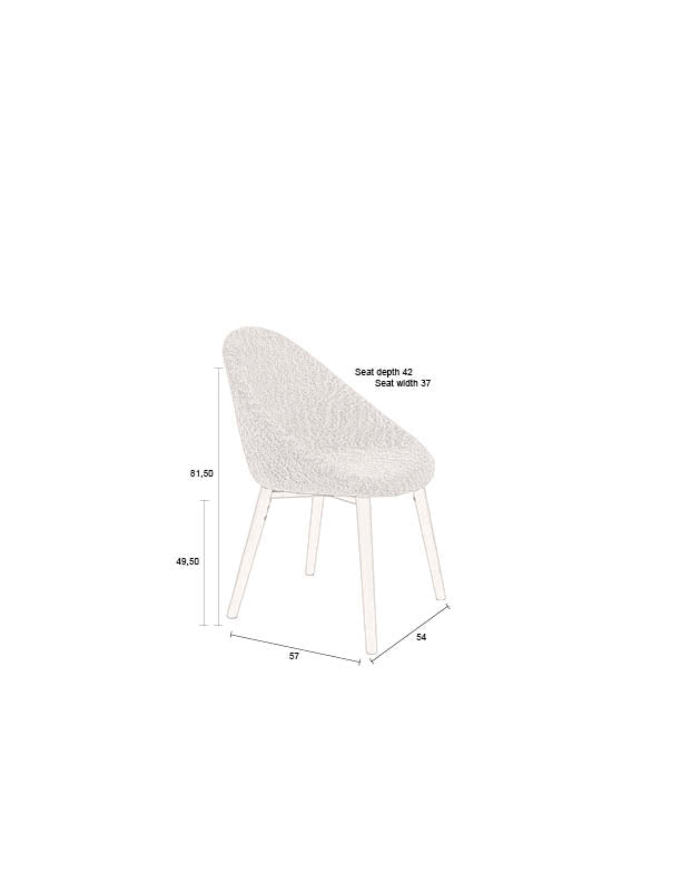 Fenna - Chair - Polyester - Beige