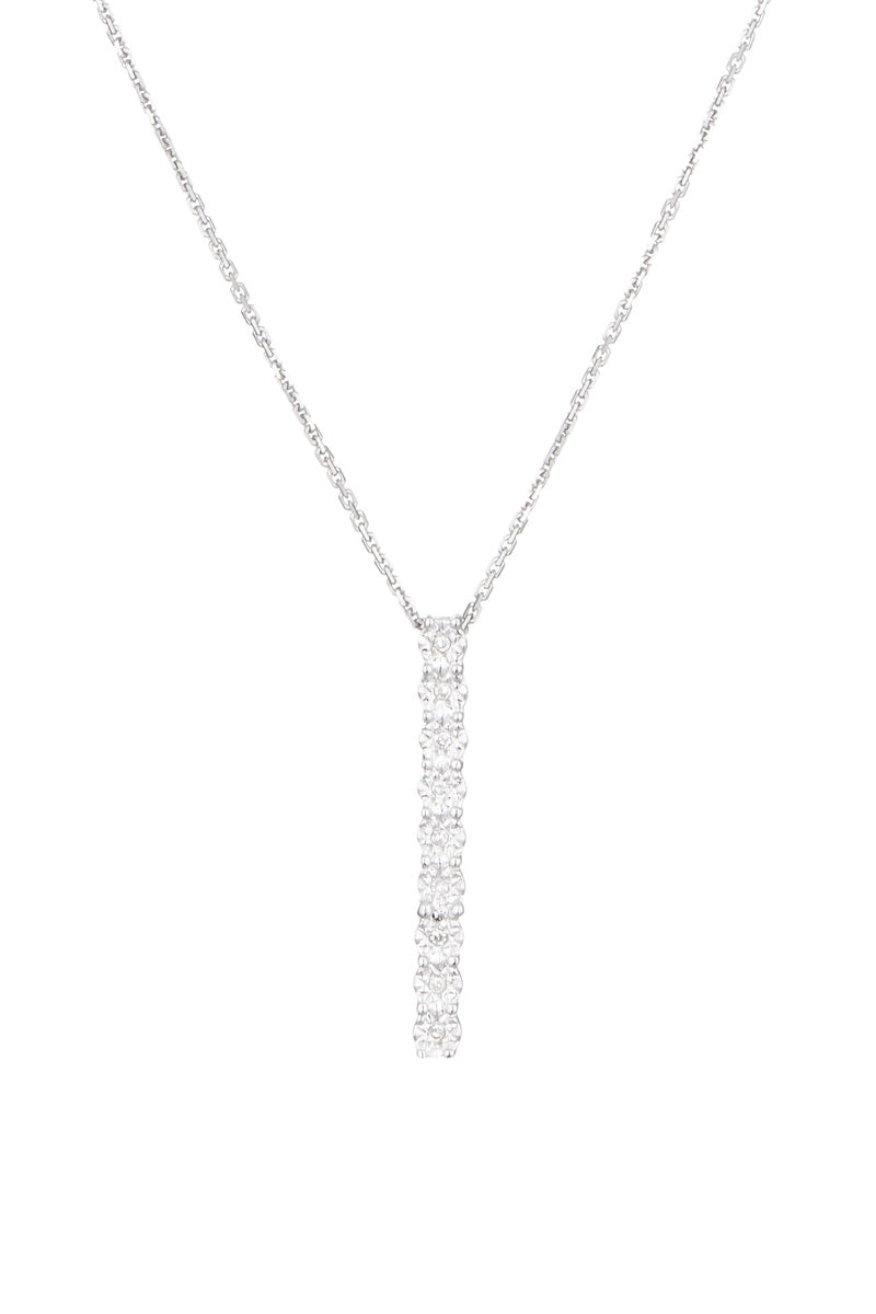 Pendentif "Rangée 9 Diamants" Diamants 0,054/9
