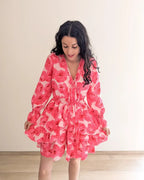 Combi-Short Fuchsia Fleurie - Tatiana