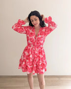 Combi-Short Fuchsia Fleurie - Tatiana