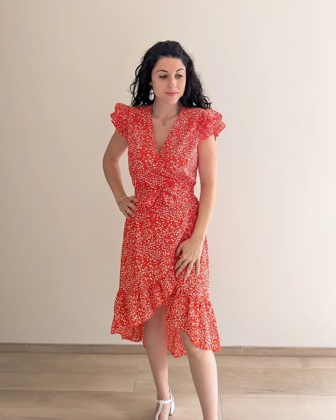 Floral Midi Dress - Camille