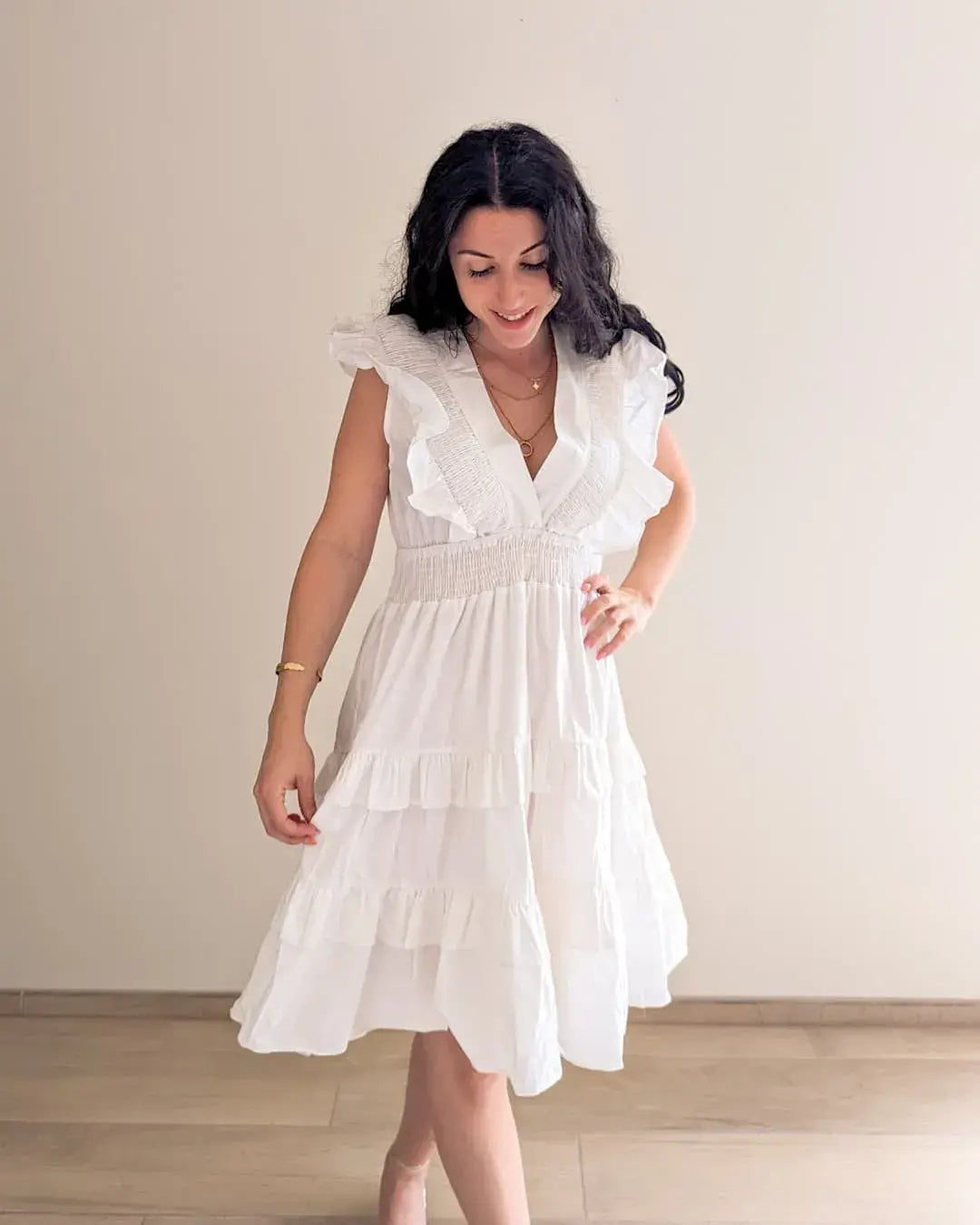 Ruffled Dress - Jade
