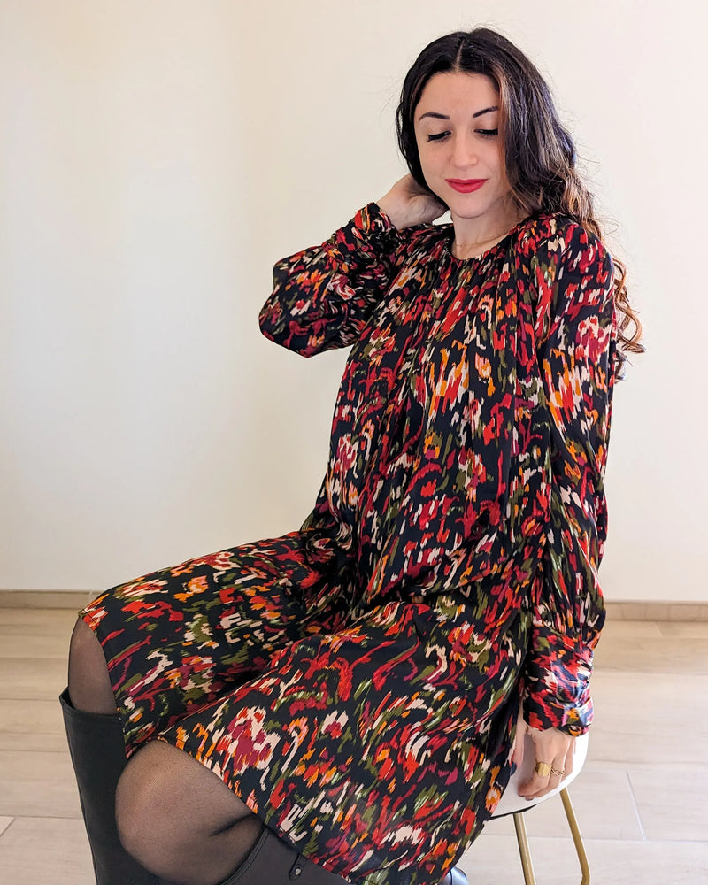 Robe Courte Motifs Colorés - Agathe