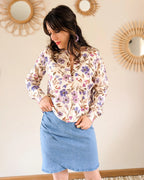 Sky Blue Denim Skirt - Patty