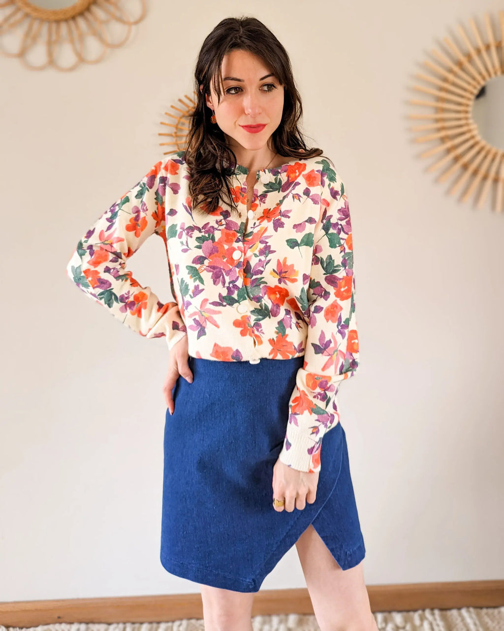 Falda Vaquera Azul Denim - Jaspeado