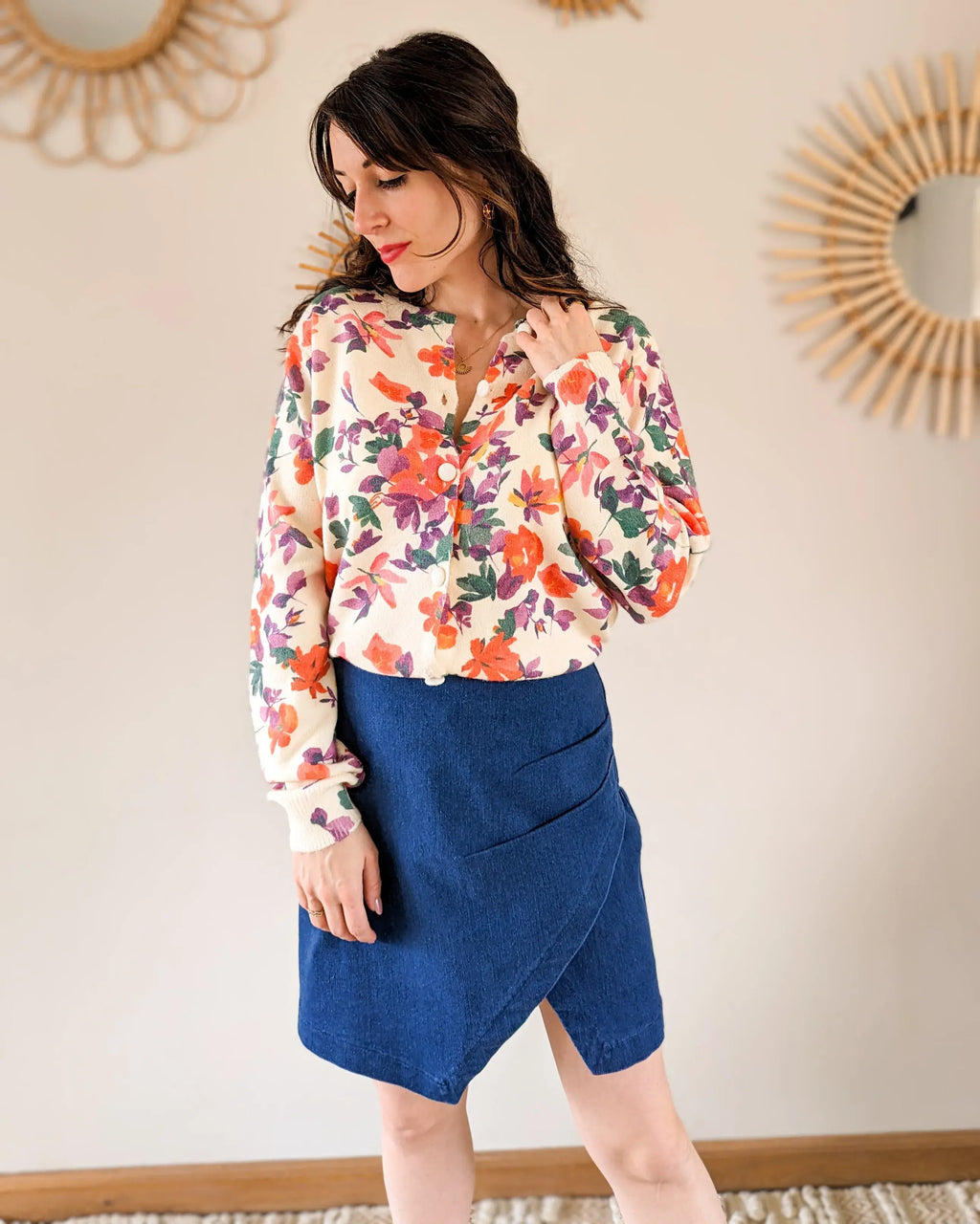 Falda Vaquera Azul Denim - Jaspeado