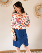 Falda Vaquera Azul Denim - Jaspeado