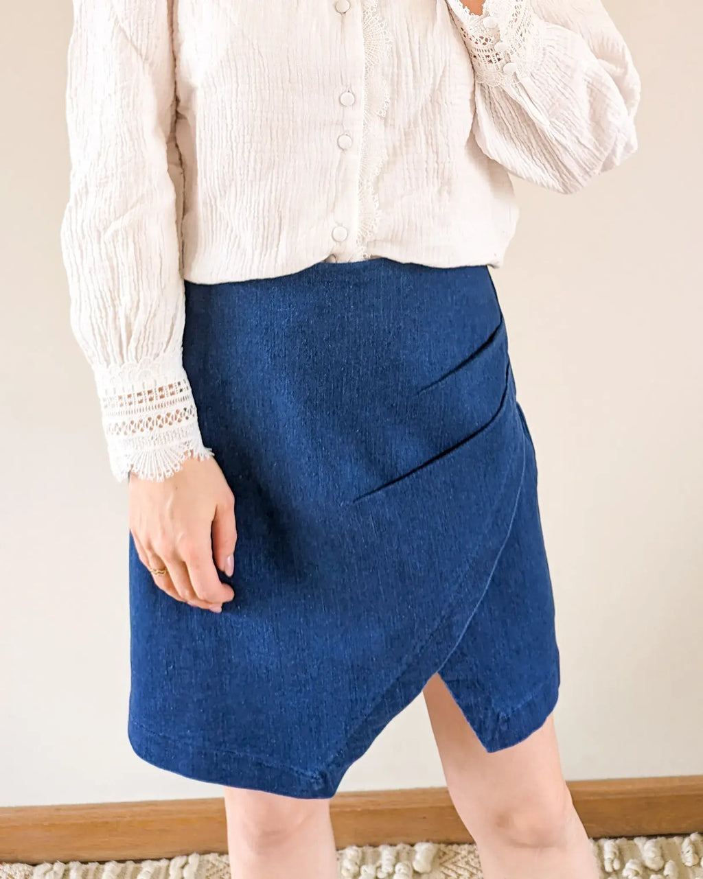 Falda Vaquera Azul Denim - Jaspeado