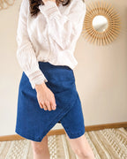 Falda Vaquera Azul Denim - Jaspeado