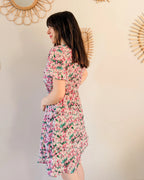 Short Floral Dress - Rosa