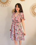 Short Floral Dress - Rosa