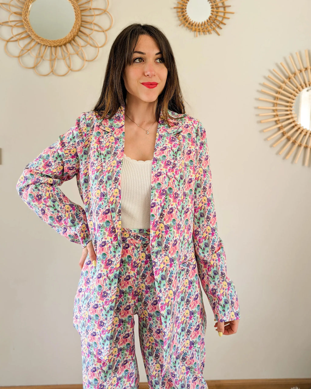 Floral Blazer Jacket - Flavie
