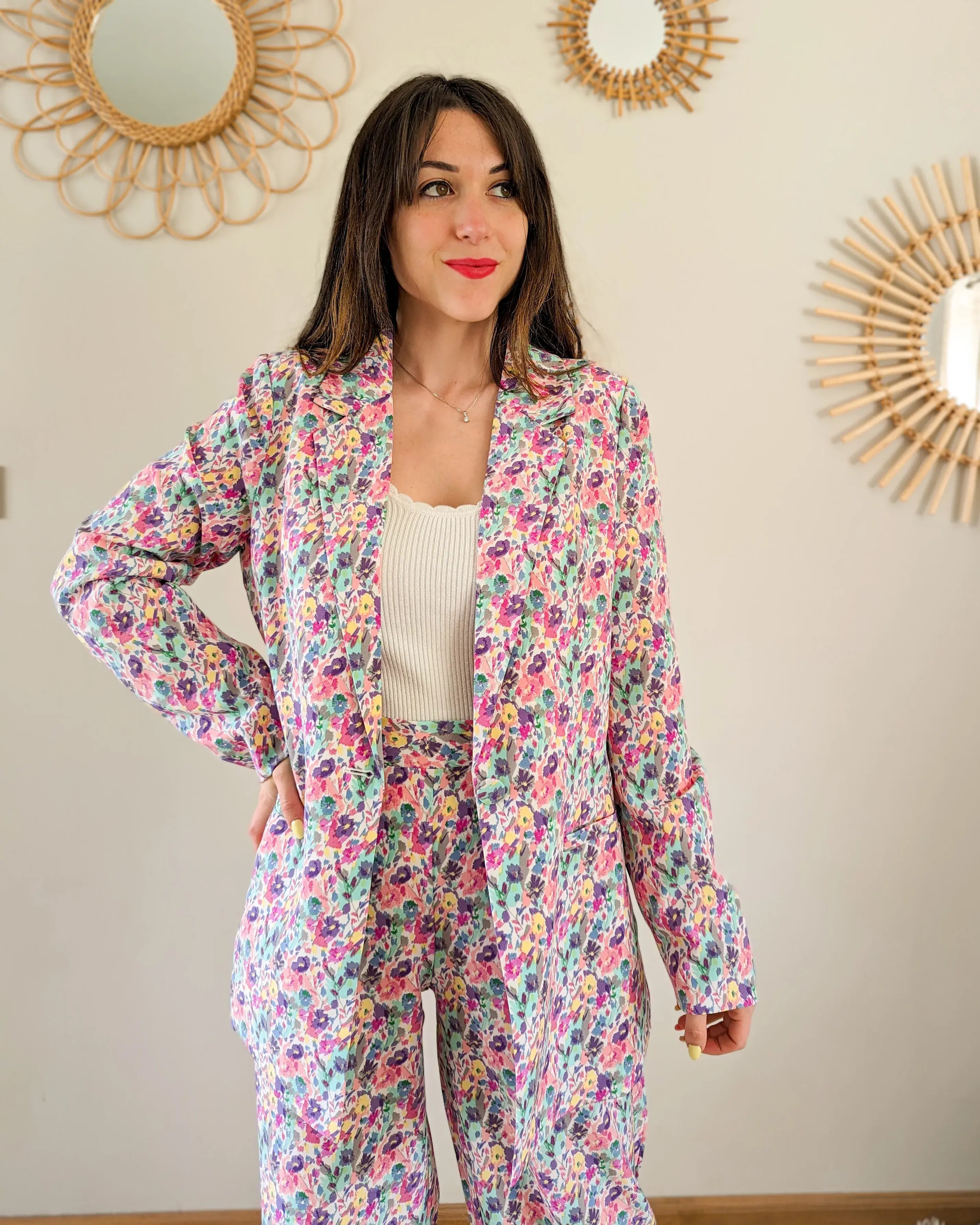 Floral Blazer Jacket - Flavie