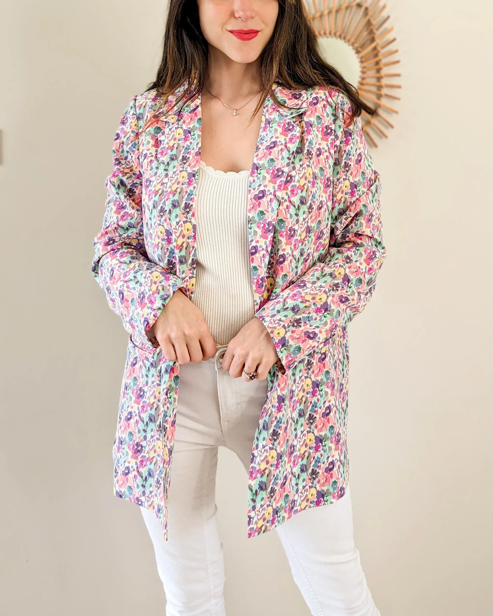 Floral Blazer Jacket - Flavie