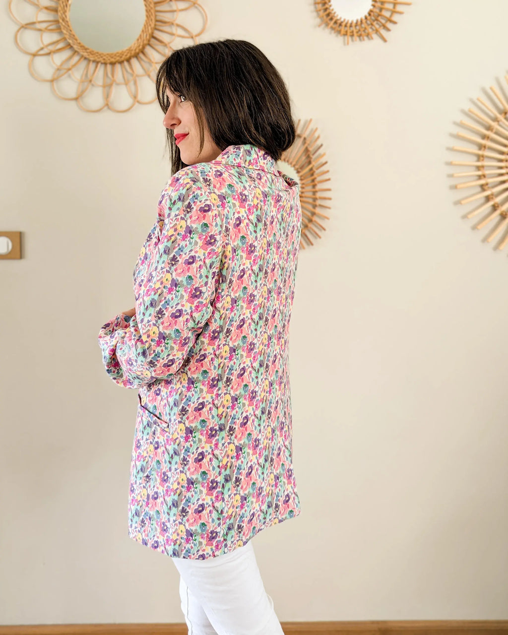Floral Blazer Jacket - Flavie