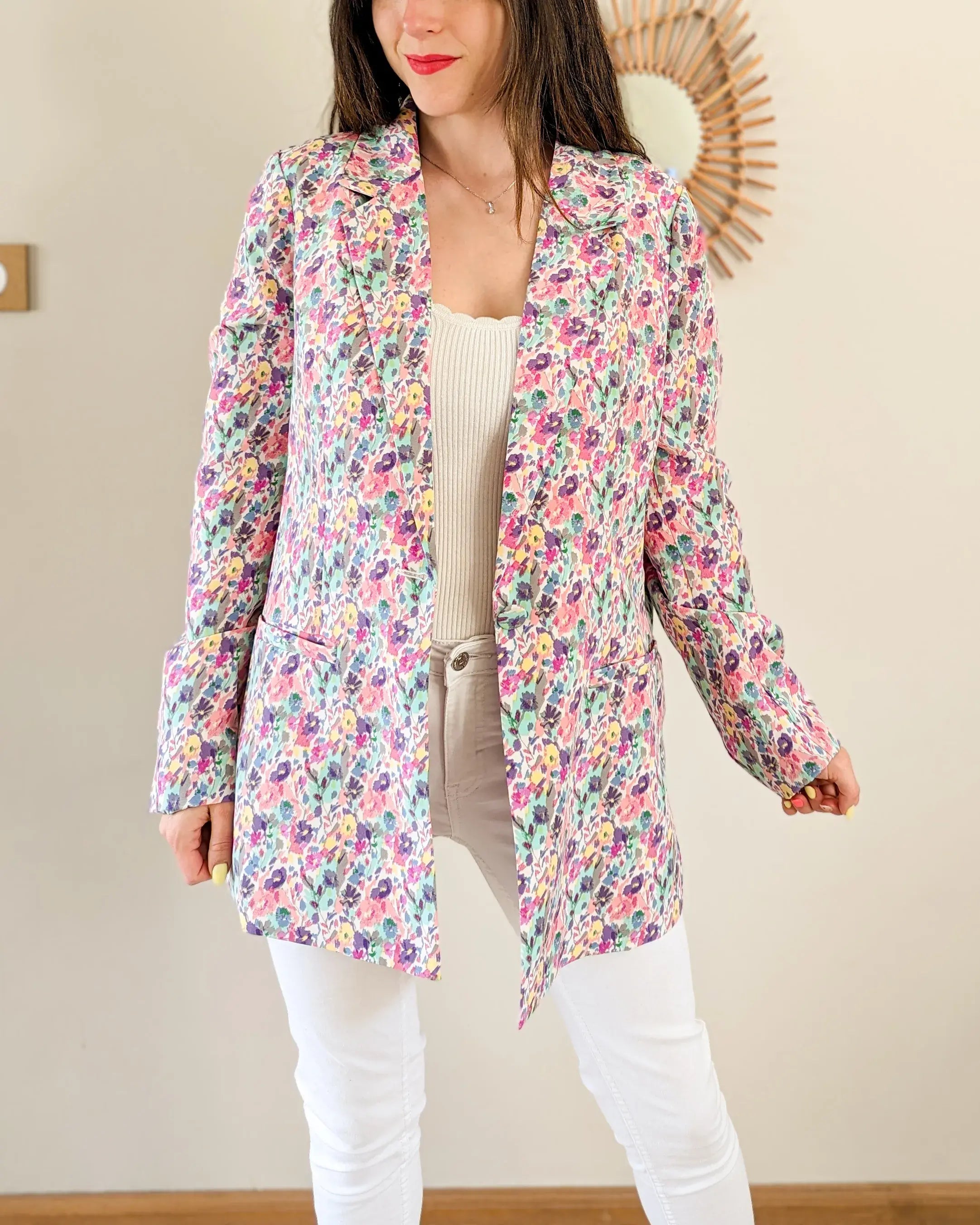 Floral Blazer Jacket - Flavie