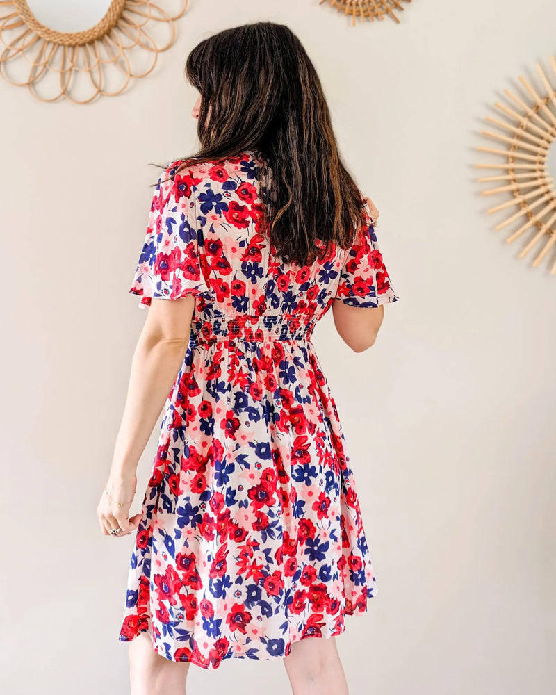 Robe Courte À Fleurs - Camilia