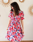 Robe Courte À Fleurs - Camilia