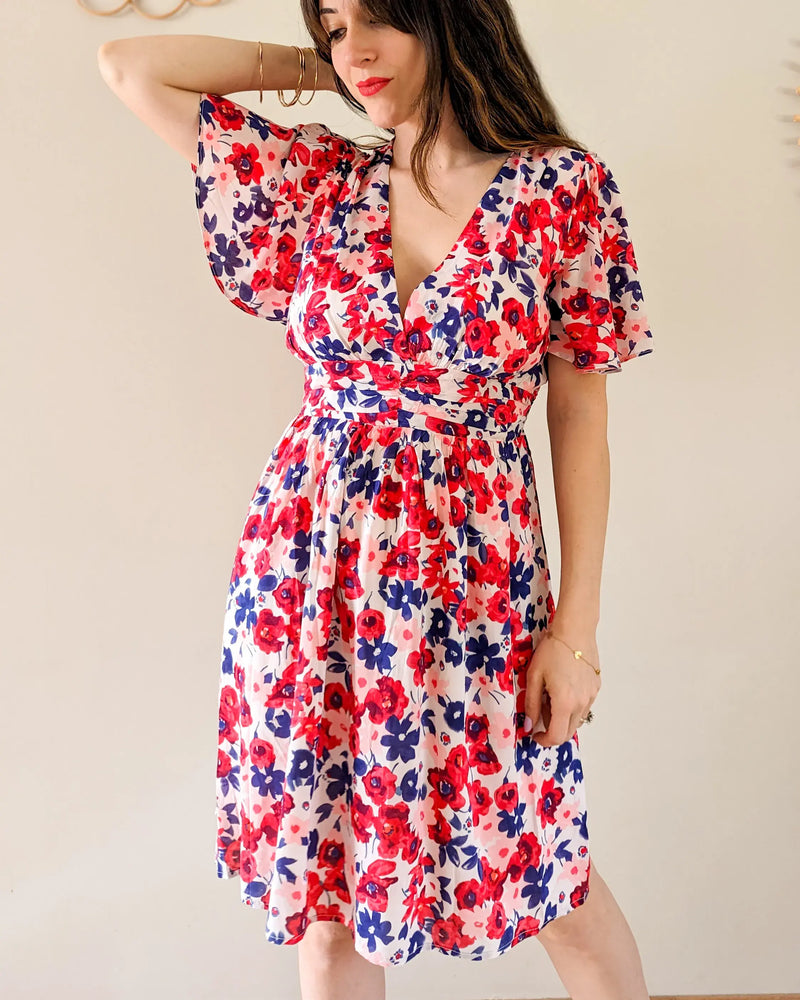 Robe Courte À Fleurs - Camilia