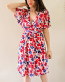 Robe Courte À Fleurs - Camilia