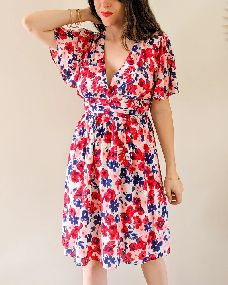 Robe Courte À Fleurs - Camilia