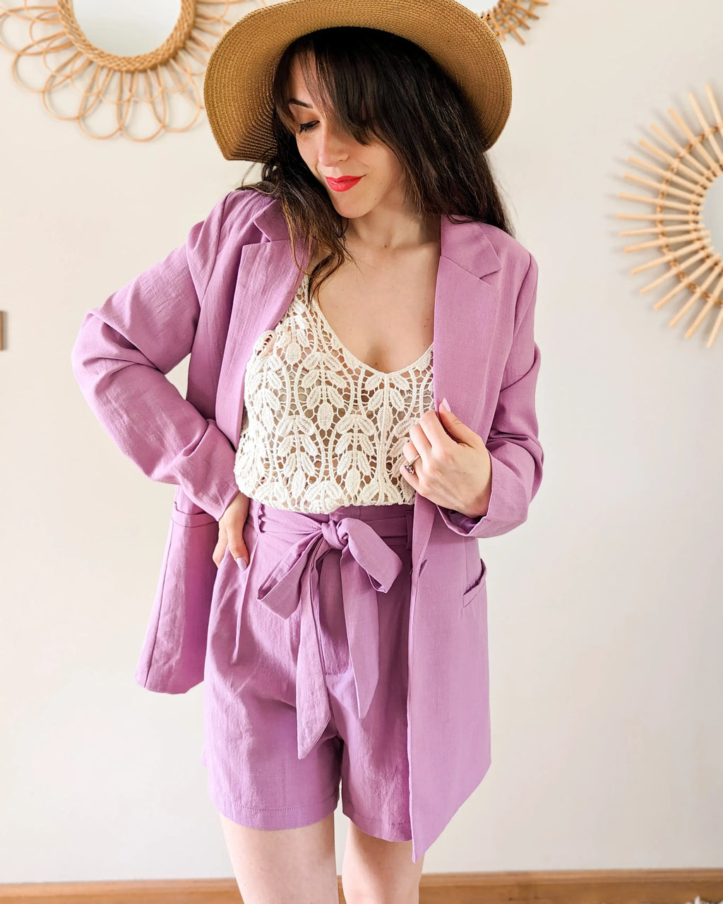 Chaqueta blazer lila - Caleb