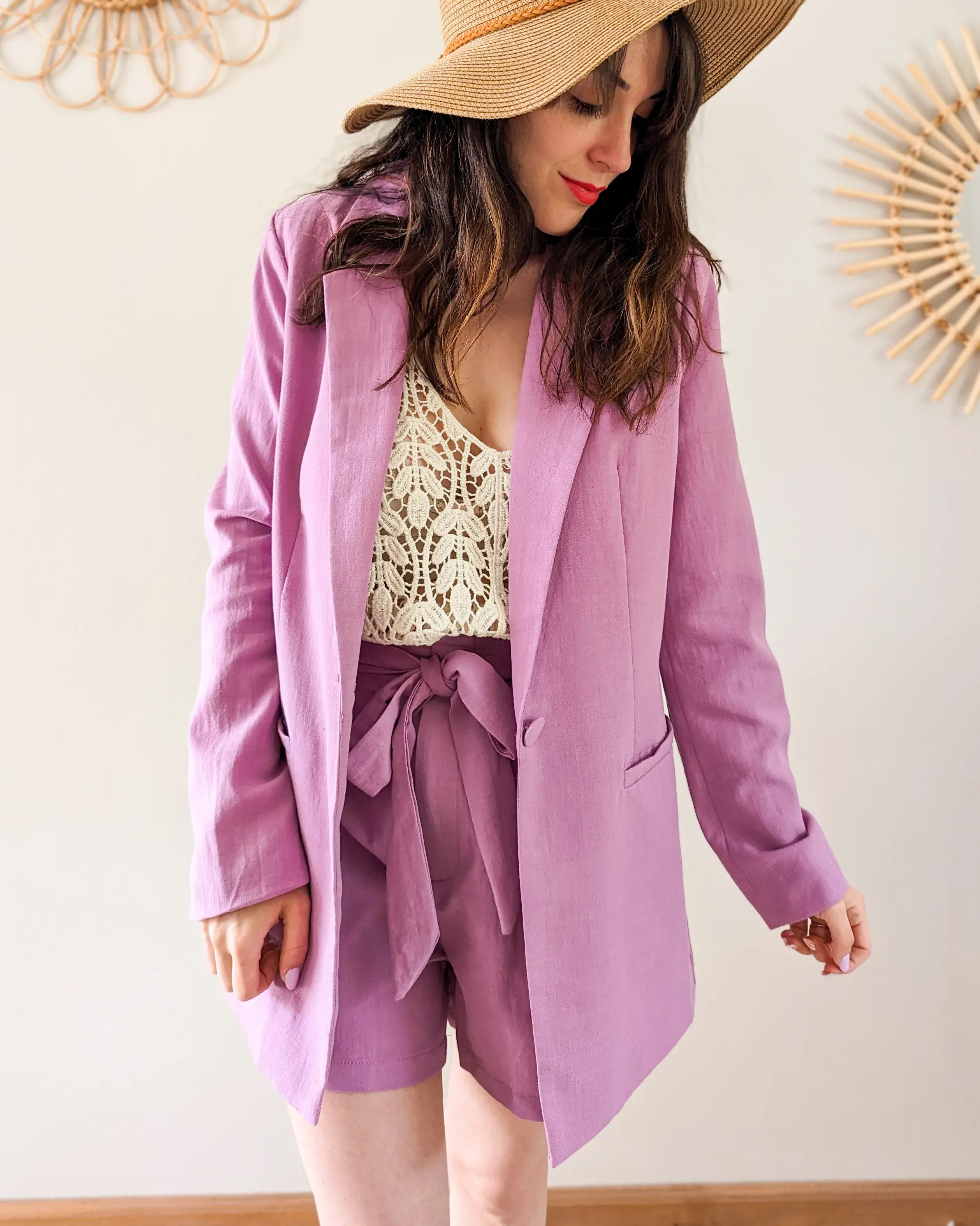Chaqueta blazer lila - Caleb