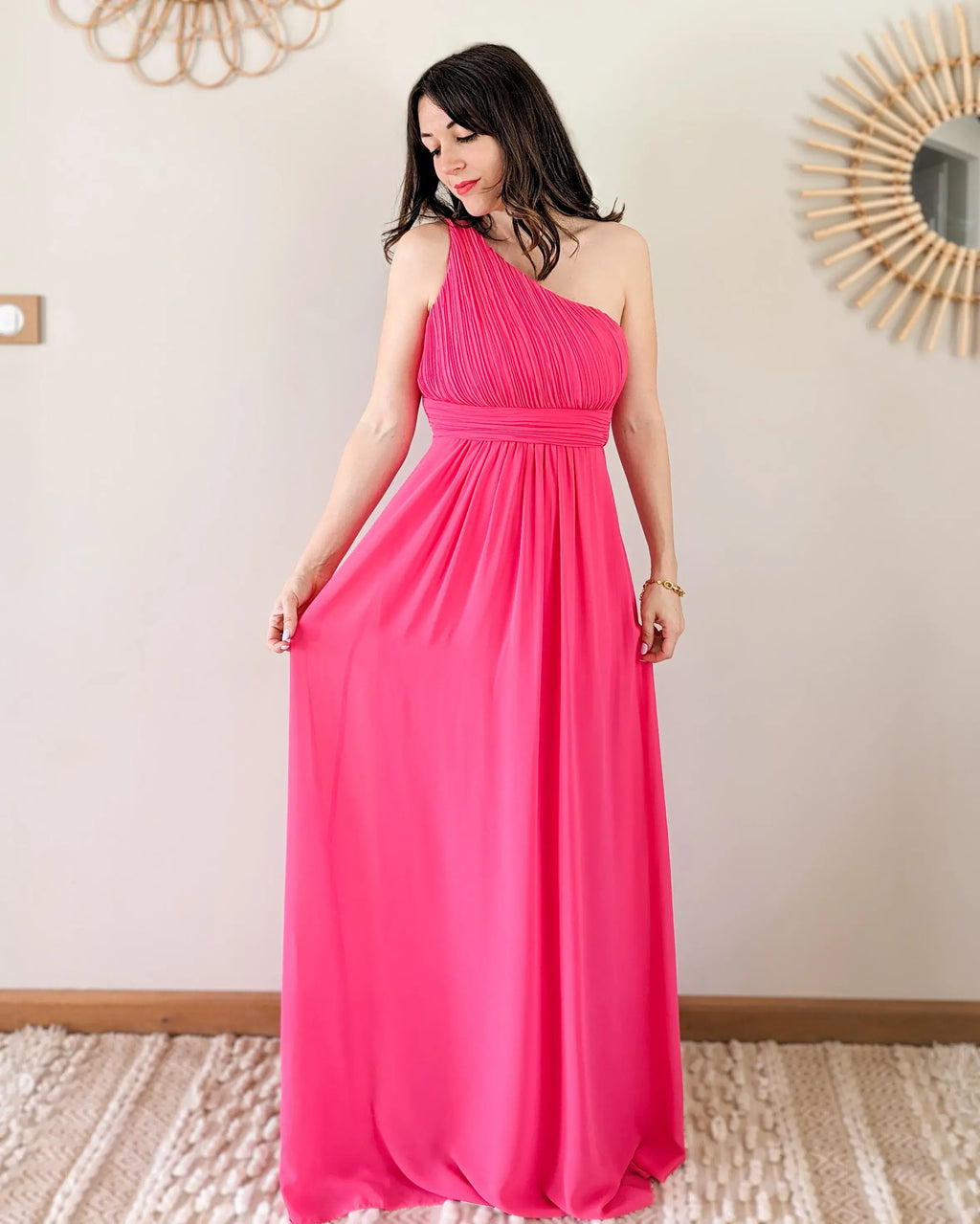 Robe Longue Fuchsia - Romane
