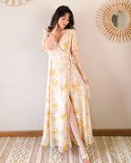 Vestido Largo Flores - Soraya