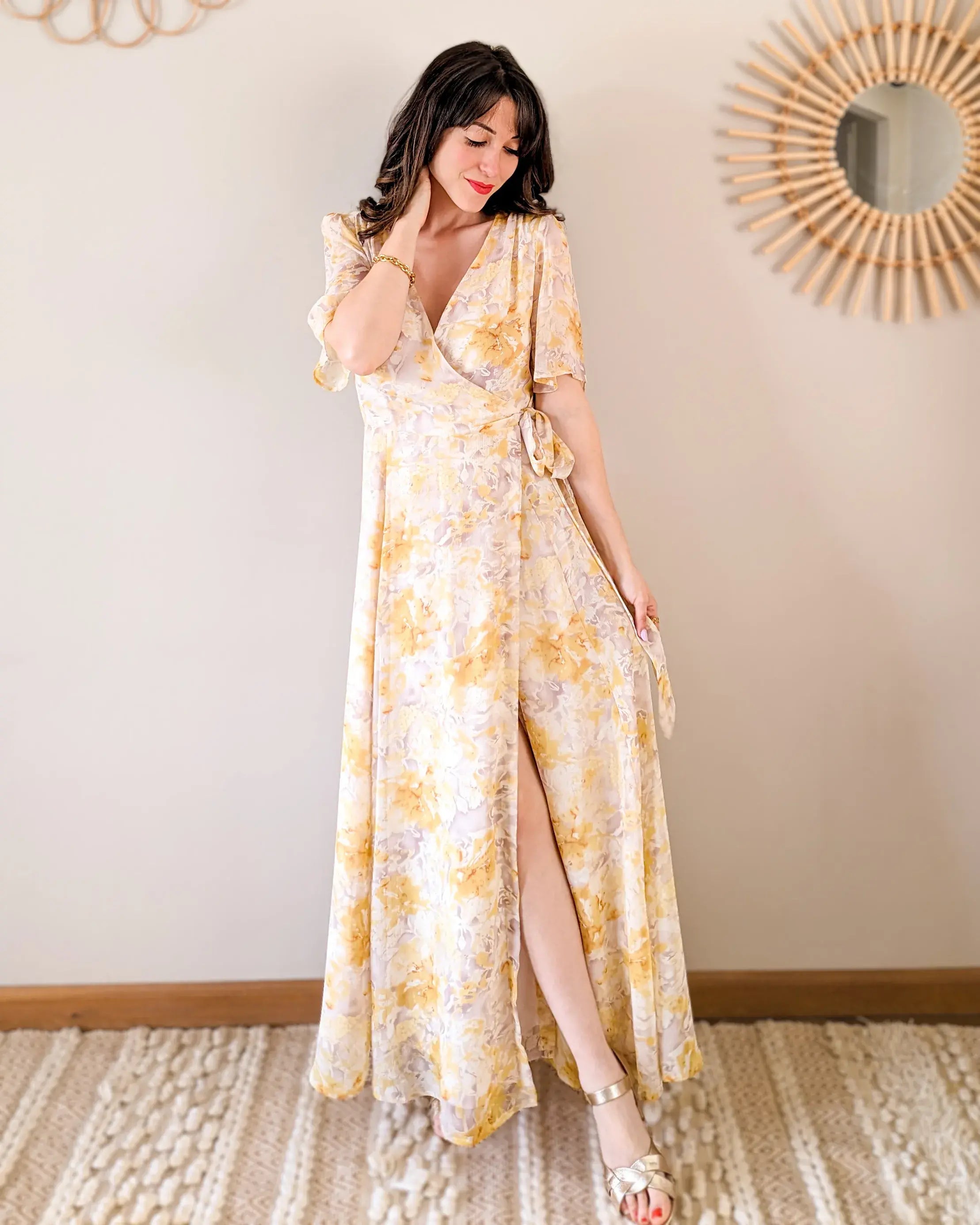 Vestido Largo Flores - Soraya