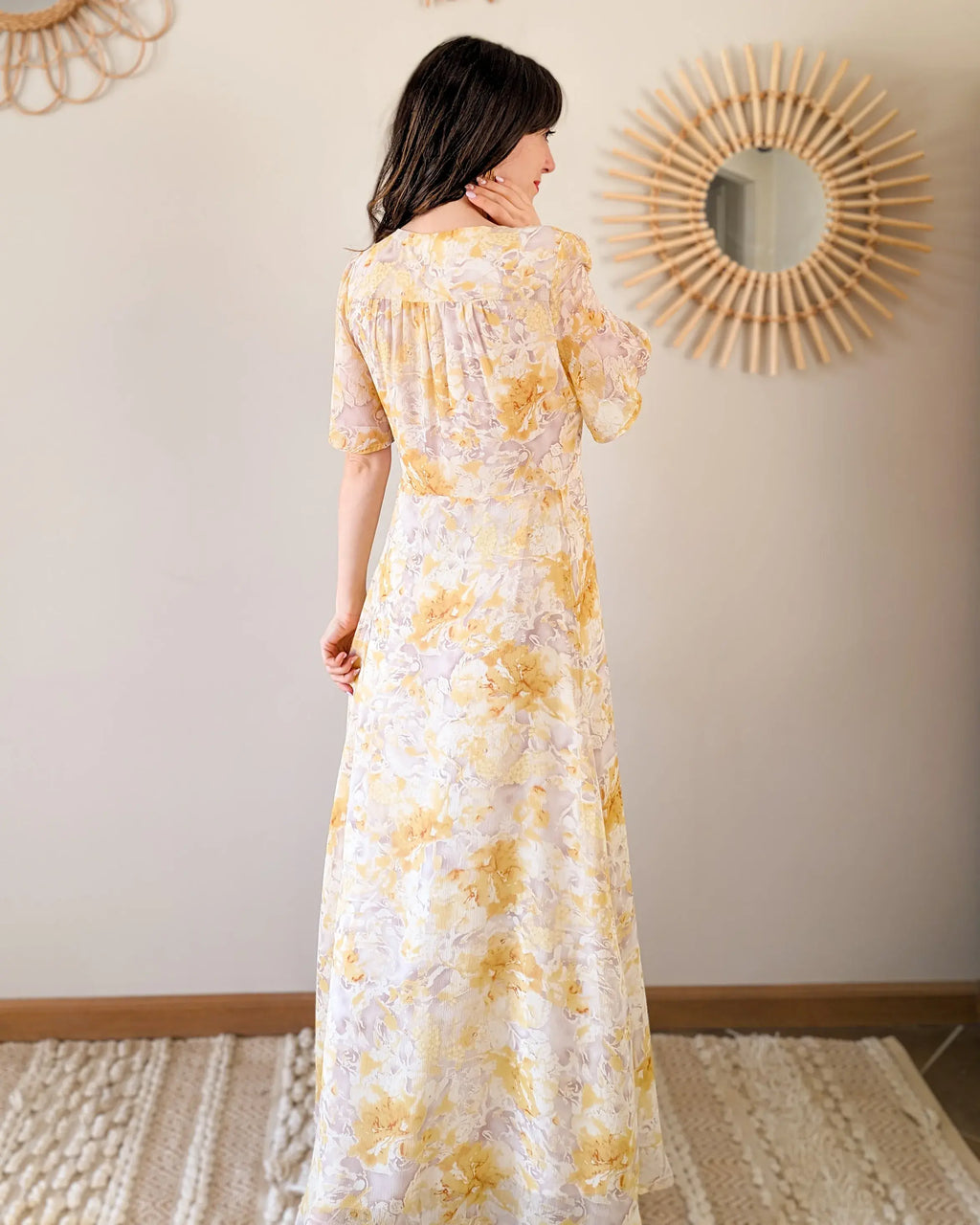 Vestido Largo Flores - Soraya