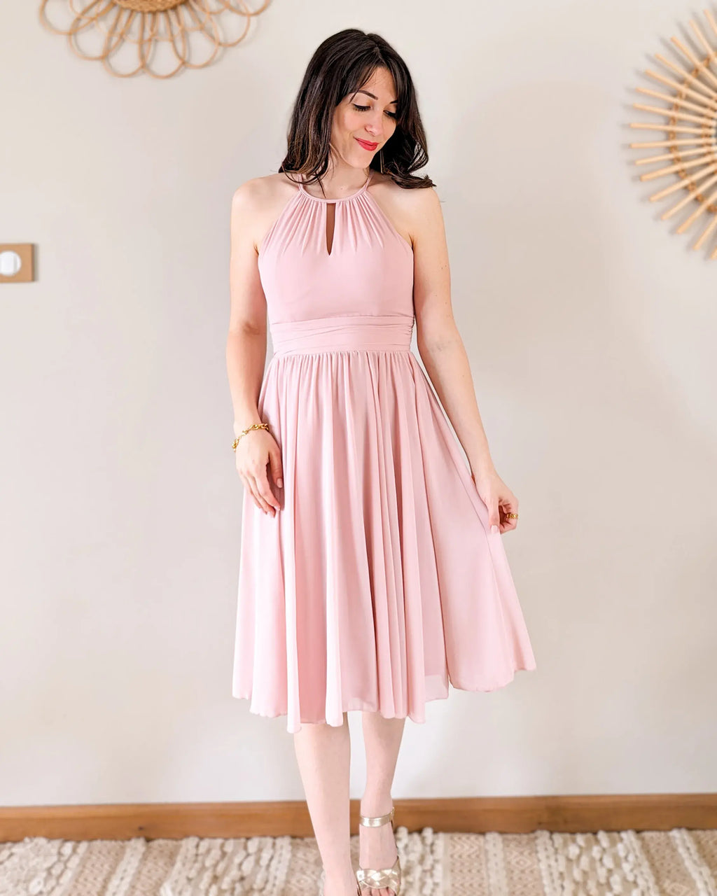 Vestido Corto Rosa - Harmonie
