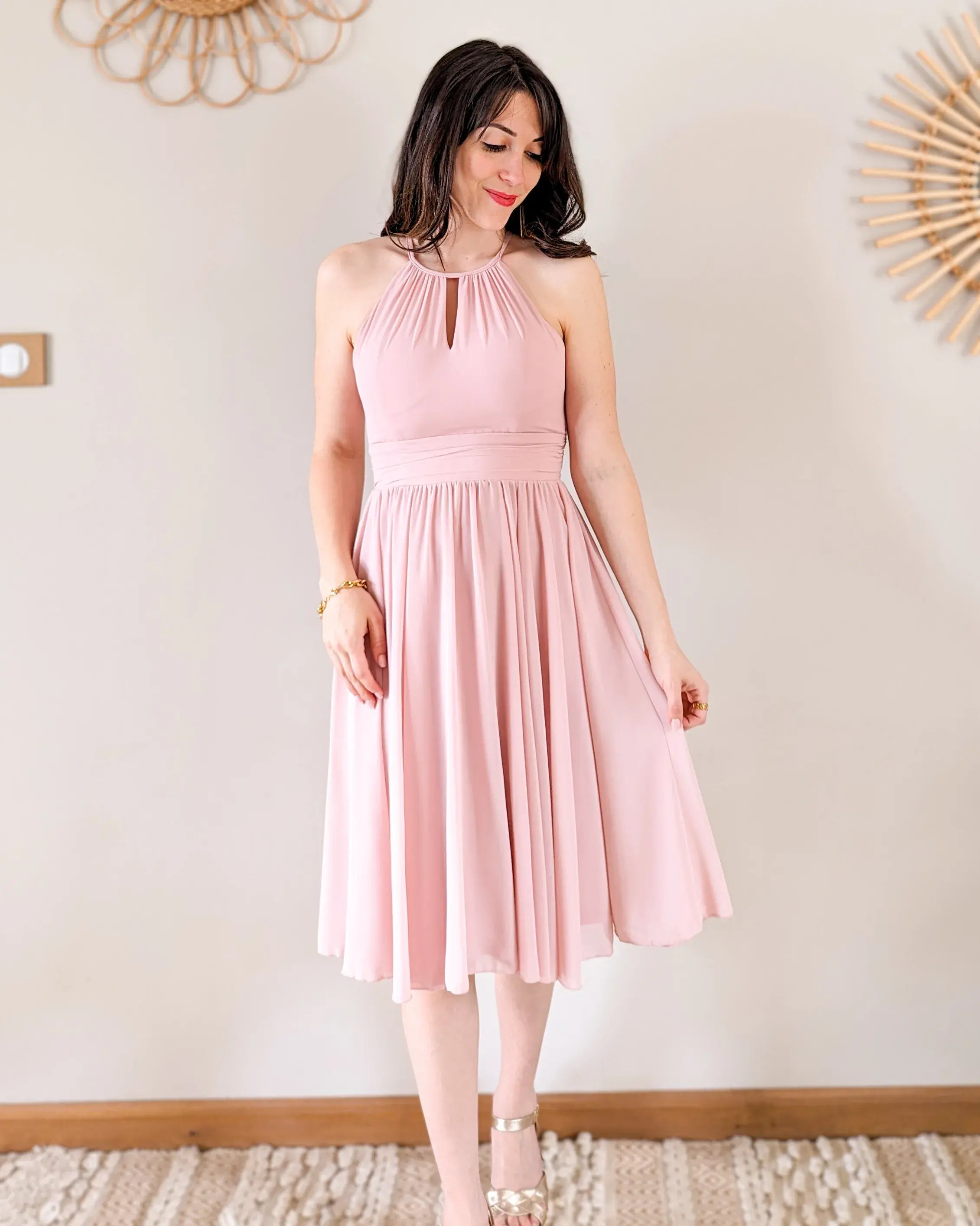 Vestido Corto Rosa - Harmonie