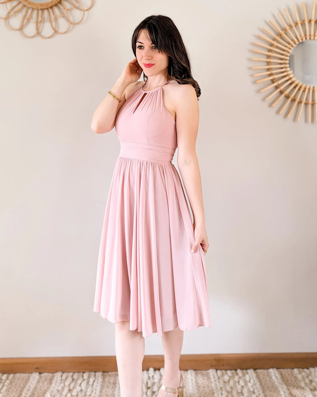 Vestido Corto Rosa - Harmonie