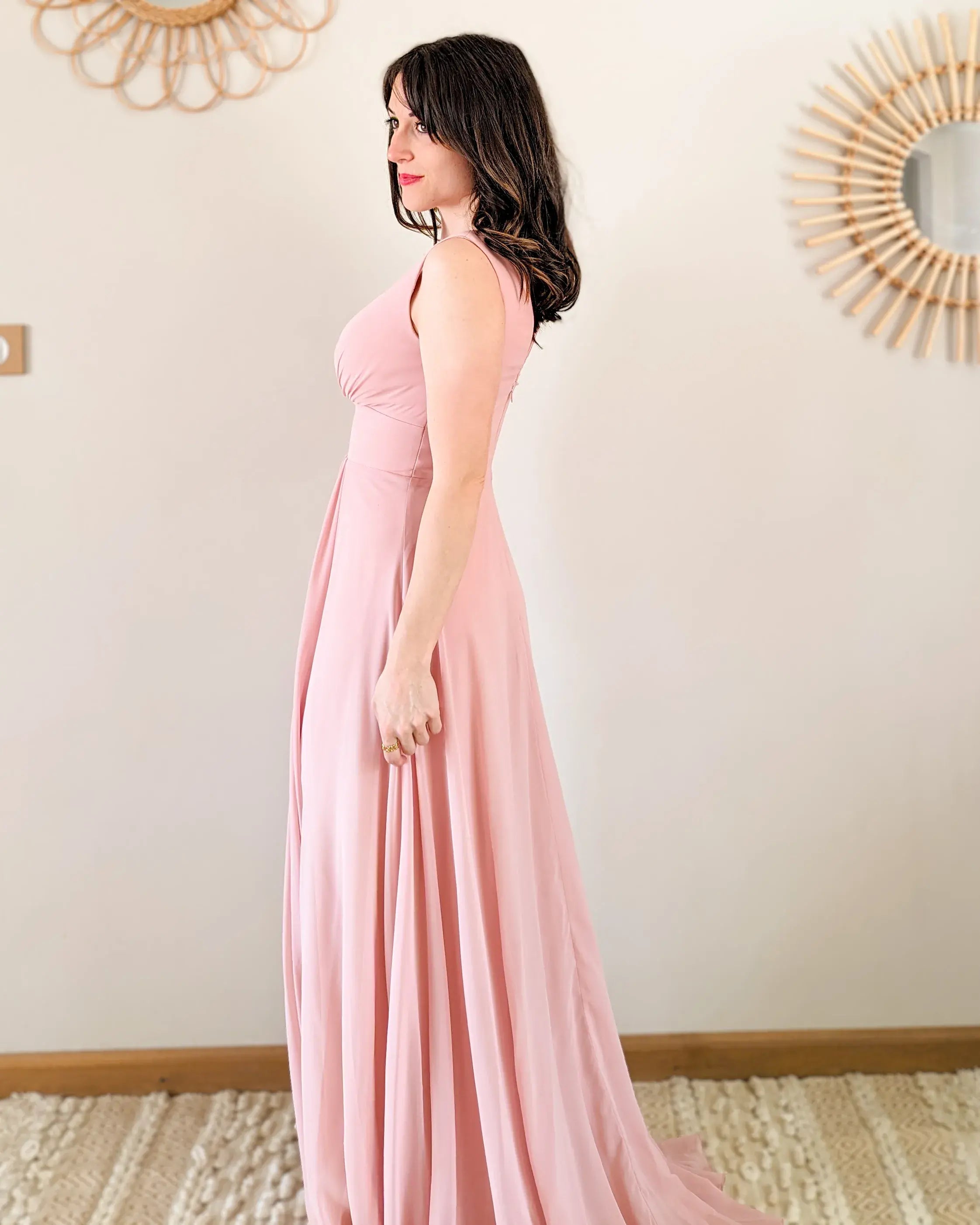 Robe Longue Rose - Valentina