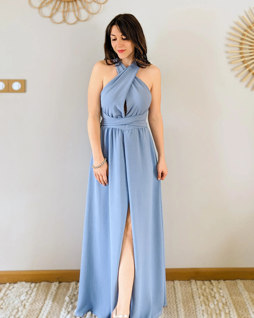 Vestido Largo Azul - Infinito Multi Posiciones