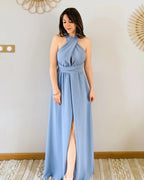 Vestido Largo Azul - Infinito Multi Posiciones