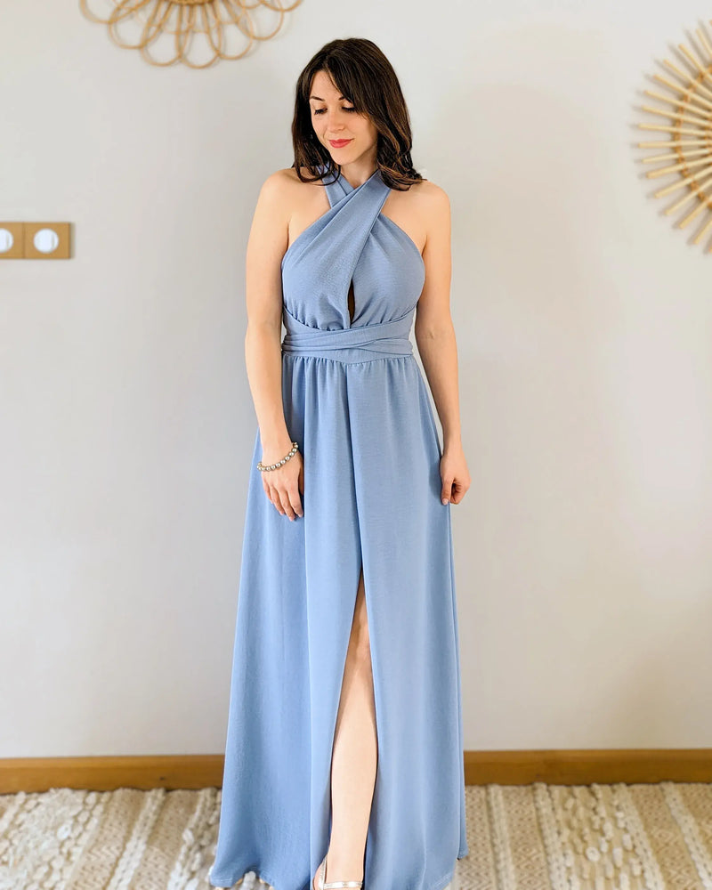 Robe Longue Bleu - Infinity Multi Positions