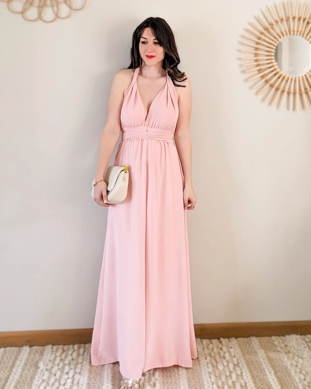 Vestido Largo Rosa - Infinito Multi Posiciones