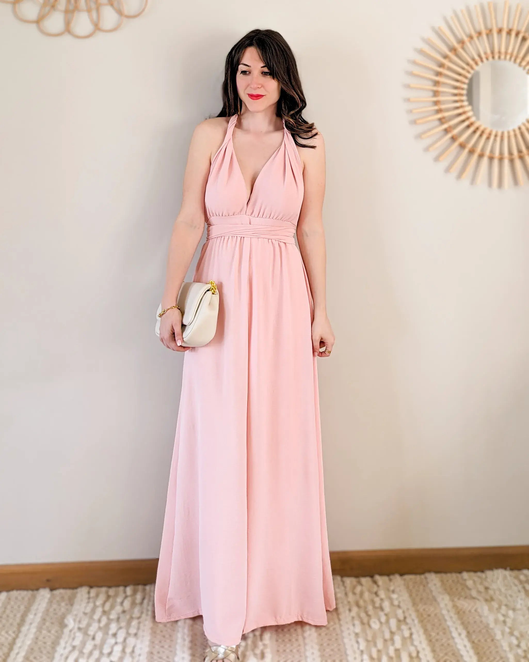 Vestido Largo Rosa - Infinito Multi Posiciones