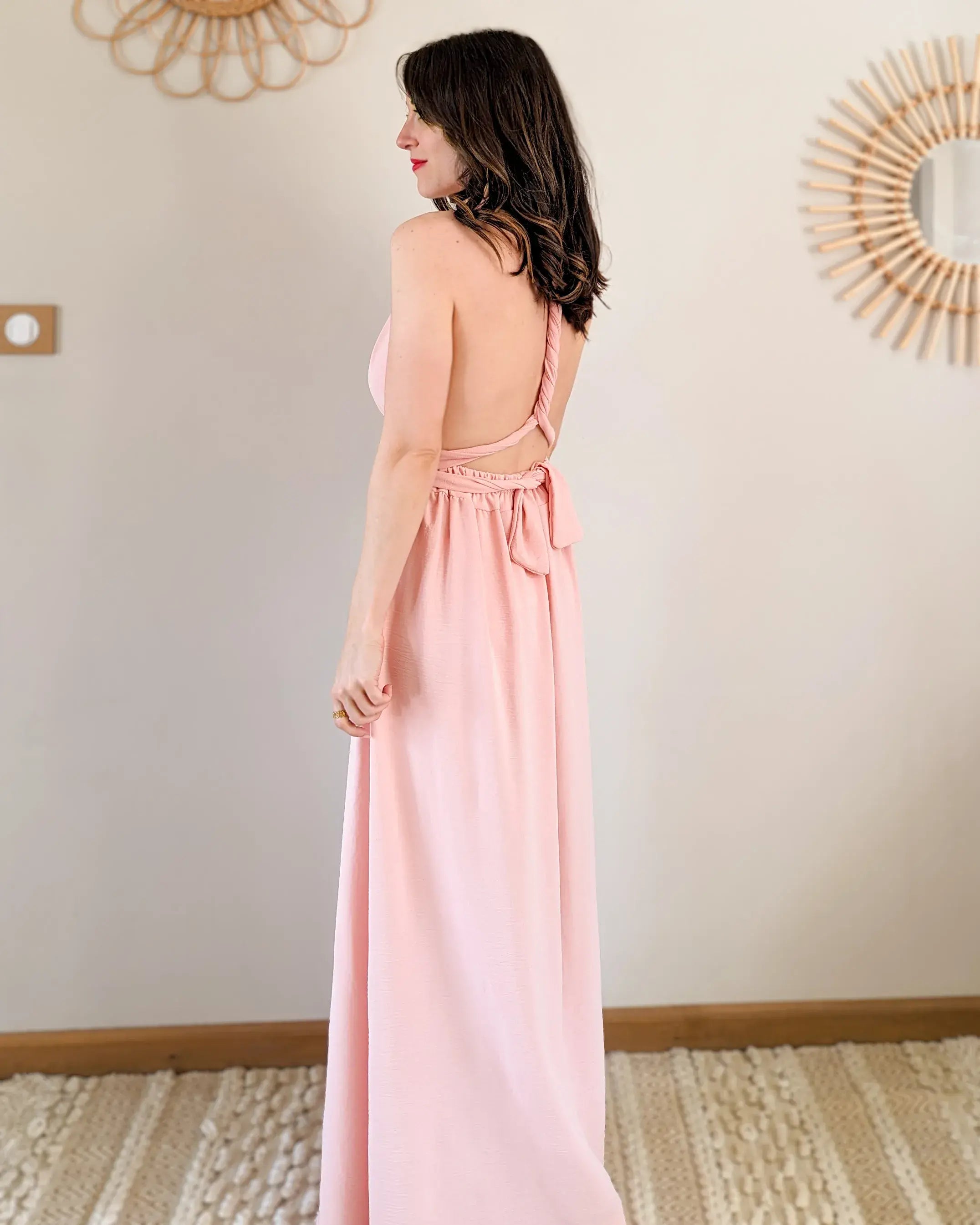 Vestido Largo Rosa - Infinito Multi Posiciones